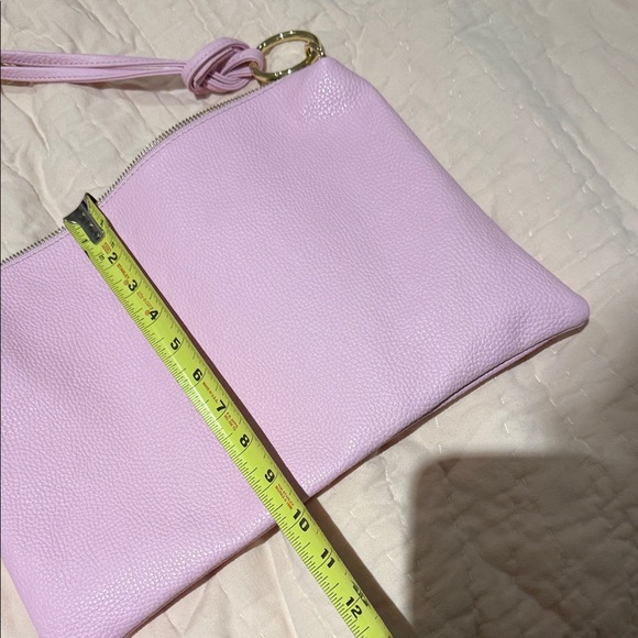 Pink Italian Leather Shoulder Bag Borsa Bag Removable Strap NWT - Picture 9 of 9